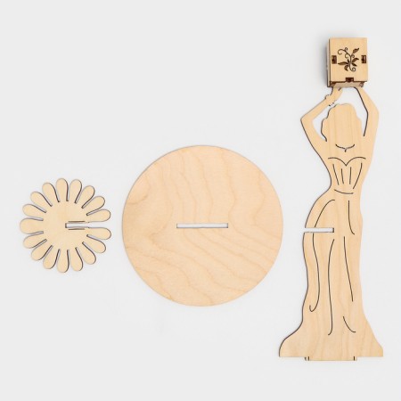 Wooden napkin "Evening outfit", with a stand for toothpicks, 25 × 13 × 13 cm-6