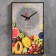 Carty clock is wall-mounted, for the kitchen, "tropical fruits", a smooth move, 57 x 35 x 4 cm