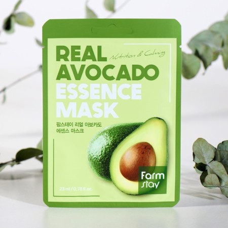 Farmstay fabric face mask, with avocado extract, 23 ml