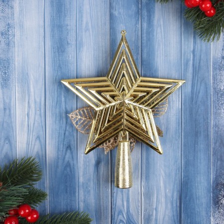 Tip "Star stripes volume of flower" 18x14 cm, gold-1