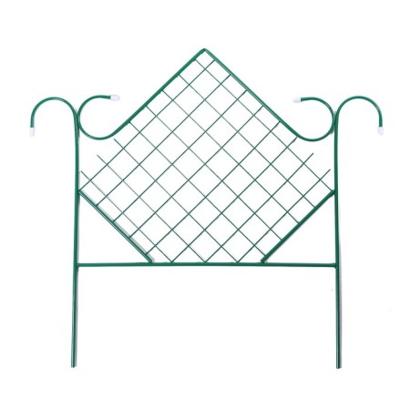 Decorative fence, 90 × 500 cm, 5 sections, metal, green, "rhombus"-7