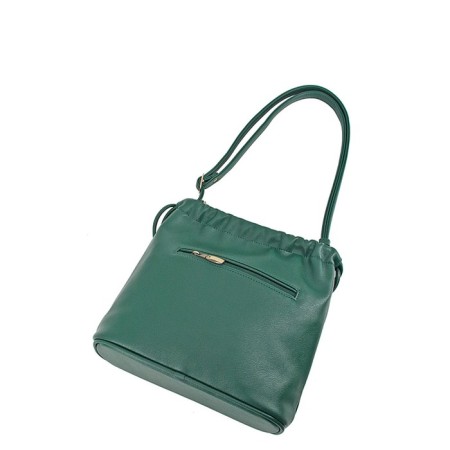 B2739 Bag bag, lightning department, dark green color 23x25x8cm-1