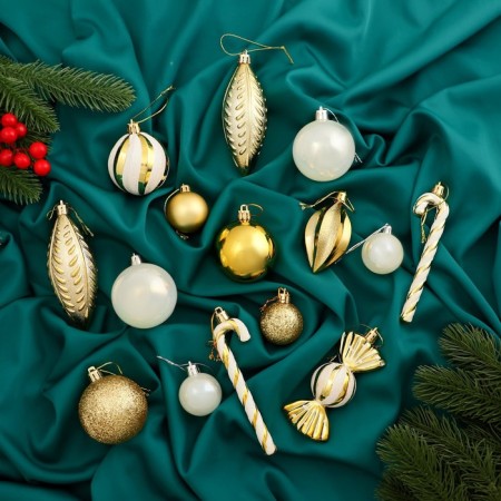 Set of jewelry plastic 40 pcs "Winter Joy" with a white-gold