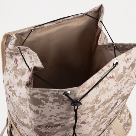 Tourist backpack, 55 liters, cord department, 3 outer pockets, ZFTS, beige color-5