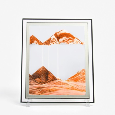 Sanding clock-picture "Desert", 30 x 25 cm, anti-stress, orange sand