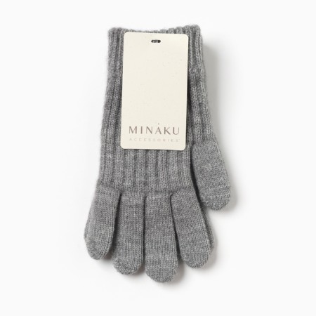 Women's gloves minku, gray color, 21 cm-3