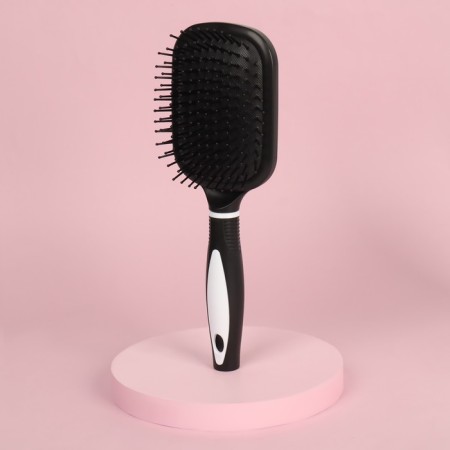 The comb is massage, wide, with a mirror, 8.3 × 24 cm, black/white color-1