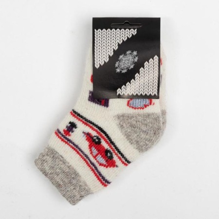 Nosk children's woolen "Moturehik", white color, size 10-2