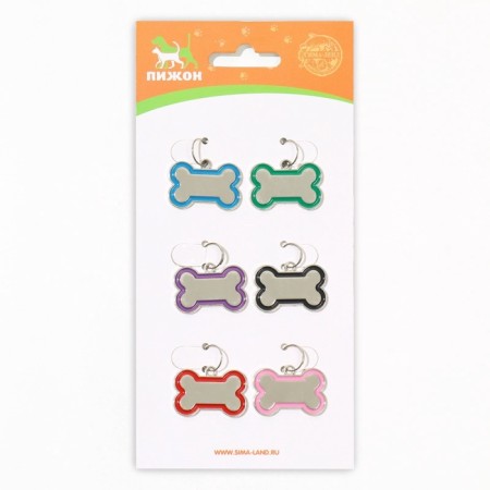 Tarry for engraving "Bone" volumetric, packing 6 pcs, 3.2 x 2.3 cm, mix of flowers-6