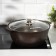 Frying, 5 l, d = 30 cm, glass cover, anti -stick coating, color coffee marble