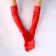 Carnival accessory-glove 55 cm, red color