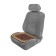 Torso-Masser cape in a seat 42 × 43 cm, wood, brown