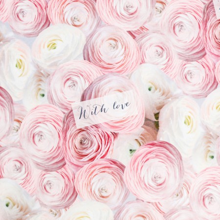 Glossy packaging paper "Ranunkulus", 1 sheet, 70 x 100 cm-2