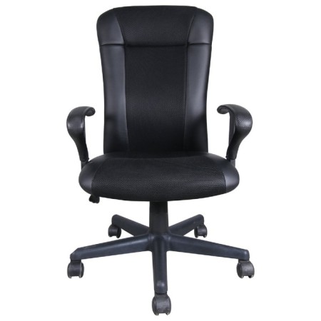 Brabix chair "Optima MG-370", with armrests, eco-leather/fabric, black-4