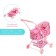 A stroller for dolls with a basket, universal, metal frame