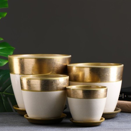Set of pots "Patal Bud Valencia" beige, 4 items, 1 l, 2 l, 3.8 l, 4 liters