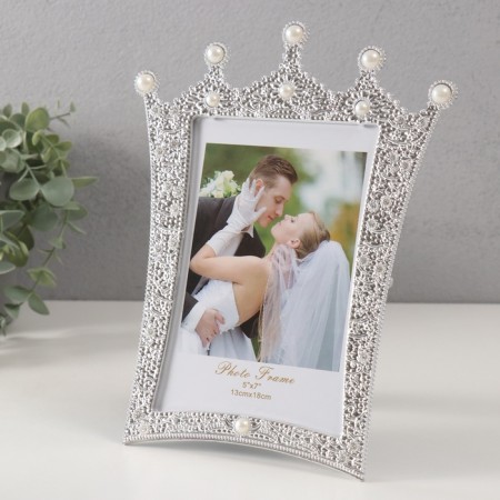 Photo frame plastic for metal 13x18 cm "Crown with pearls" 1x19x24.3 cm-1