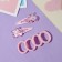 Hair set "Pink Miracle" (2 invisibility 5 cm, 4 elastic bands) berries, pink
