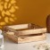 Kashpo wooden double -rideous, firing 25x22x9 cm natural