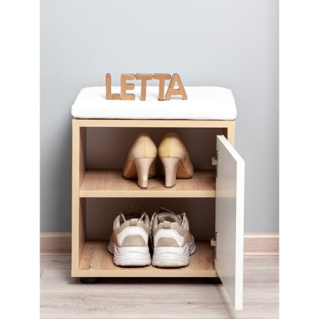 Malt Light Tumble, 380 × 300 × 425 mm, color sonoma oak / white leatherette-2