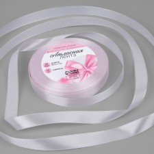 Satin tape, 12 mm × 23 ± 1 m, white purple color