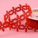 New Year! Decorative curly tape "Snowflakes", 25 mm, 9 ± 0.5 m, red color