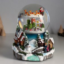 Souvenir Polystone Water Ballion Music, Light 