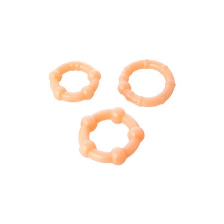 Toyfa, PVC rings set, beige color-1