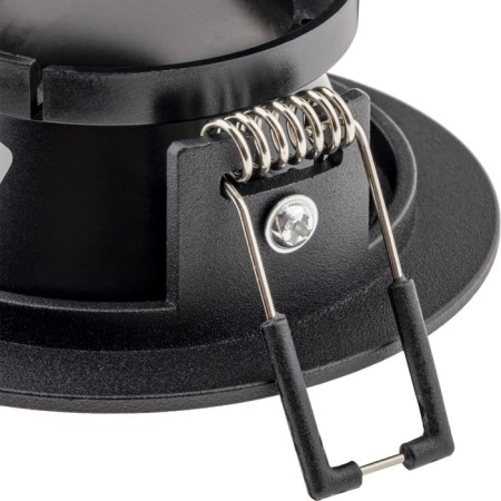 Light-K Buildiv, Artin, circle 87x87x38mm mounting hole 75x75mm GU5.3 Al Black 51432 9-10