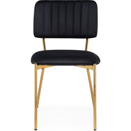 Armond Metal/velor stool, gold/black 45x53x80 cm-1