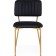 Armond Metal/velor stool, gold/black 45x53x80 cm