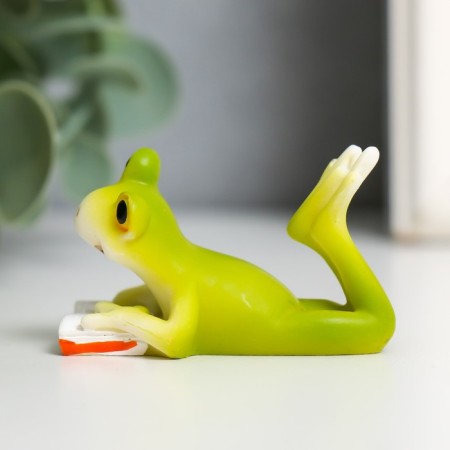 Souvenir Polystone "The Frog reads the book" 3x2x4.8 cm-3