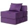 Handwheel chair-bed "Essen", velor fabric, purple color