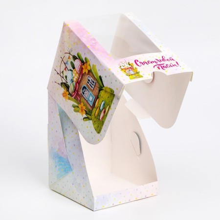Easter box with the window "Easter house", 12.5 x 9.5 x 9.5 cm-1