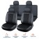 Universal Voin covers, eco-leather + grid, Space 3, rr m, 8 items, black