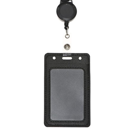 Baig-Karman Vertical leatherette, external 110x68mm, internal 85x54mm, tape 80x1.2cm, black.-2