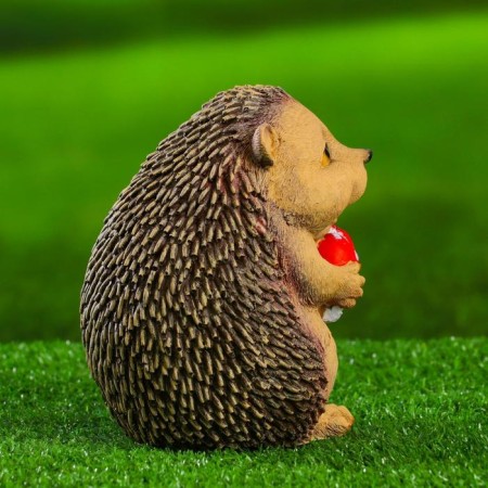 Garden figure "Hedgehog with sweet mushrooms" 11x8x10 cm-2