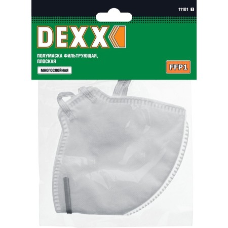 Half -mask filter Dexx 11101_z01, flat, protection class ffp1-1