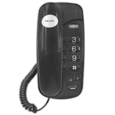 Texet TX 238 wired phone, re -set, foundation, indicator, black