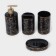 A set of accessories for the bathroom "Loft", 4 items (dispenser 250 ml, soap dish, 2 glasses), black color