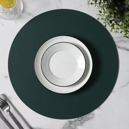 Serving napkin on the TEM table, D = 38 cm, green color-4