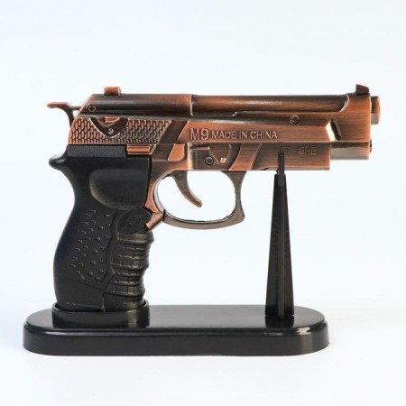 Lighter with laser pointer "Beretta", on a stand, piezo, 11 x 13 cm, bronze-5