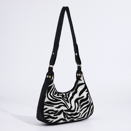 Women's textile bag, 20x23x5.5 cm, zebra-4