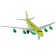 Model Metal Metal Airliner S7, inertial, light -sound effects, 17.5x19.5 cm