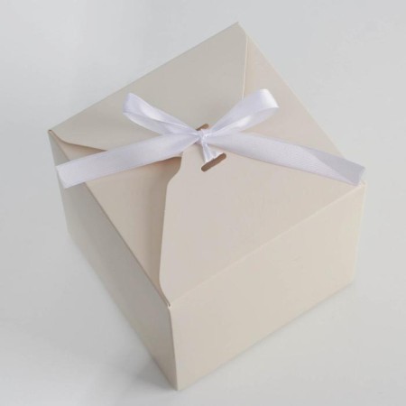 Gift folding box, packaging, "beige", 12 x 12 x 12 cm-3