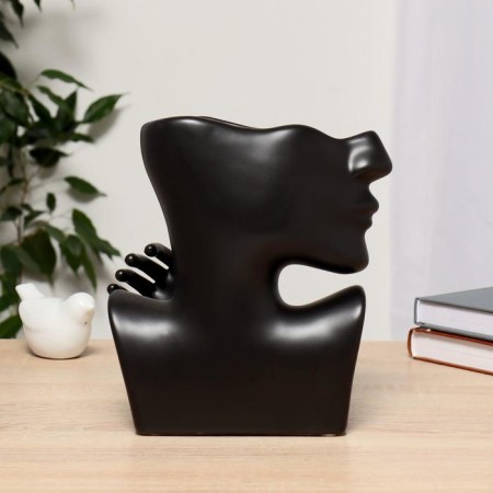 VAZ Coramics Table "Sophisticated Profile" 17x8x21 cm, black-1