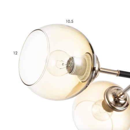 Sender chandelier 6he27 40W black and gold 58x58x27 cm-5