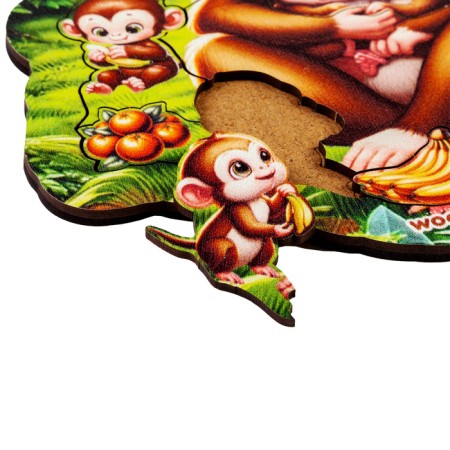 Puzzle liner "Monkey with kids", 14 details-2