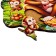 Puzzle liner "Monkey with kids", 14 details