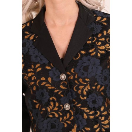 Female jacket, size 44, black color-12